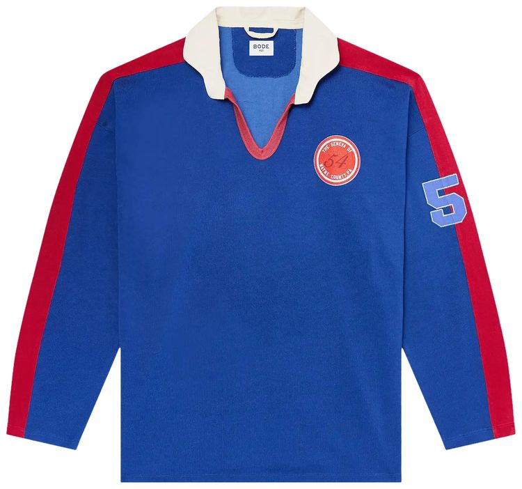Bode Lakewood Polo Shirt Blue