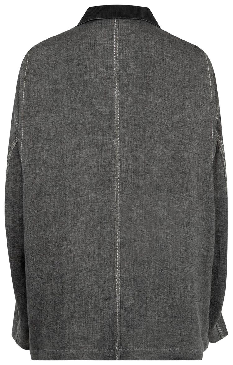 R13 Relaxed Chore Jacket Charcoal Grey Linen