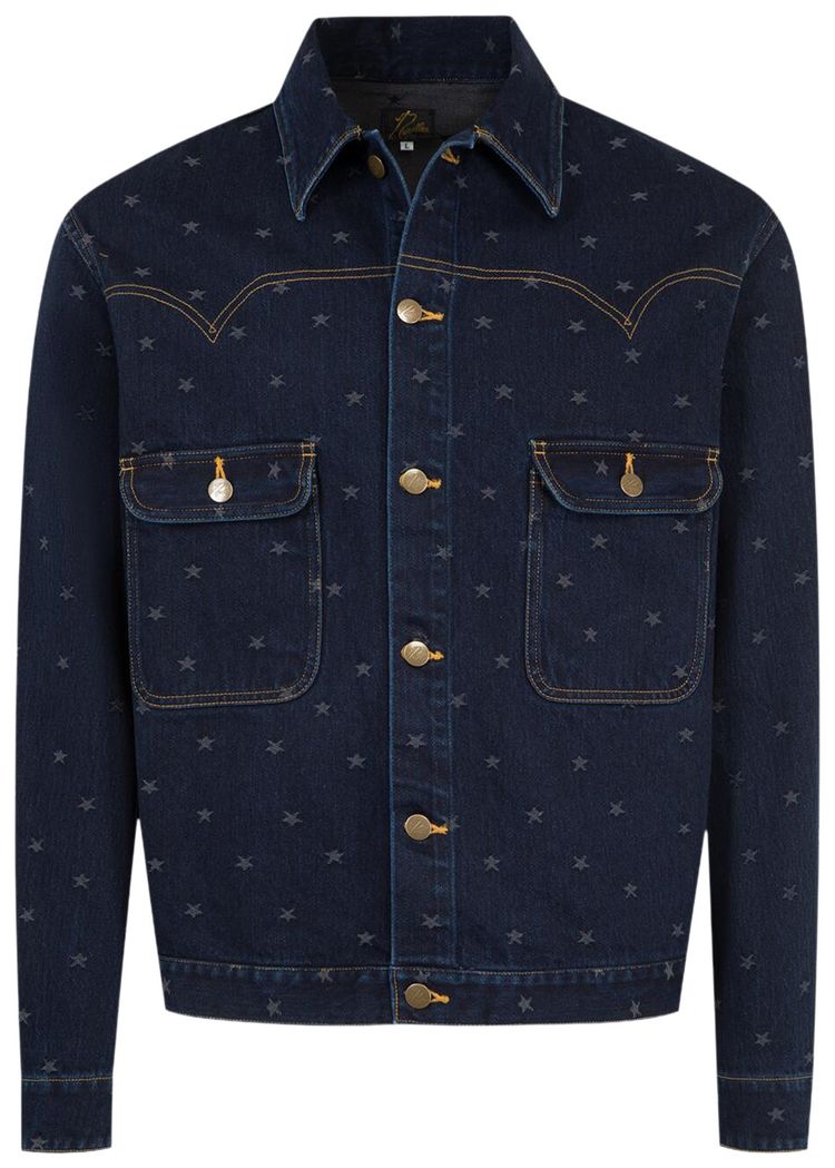Needles Denim Jacquard Jacket Indigo