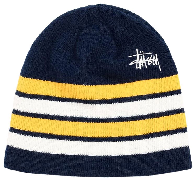 Stussy Skullcap Basic Striped Navy