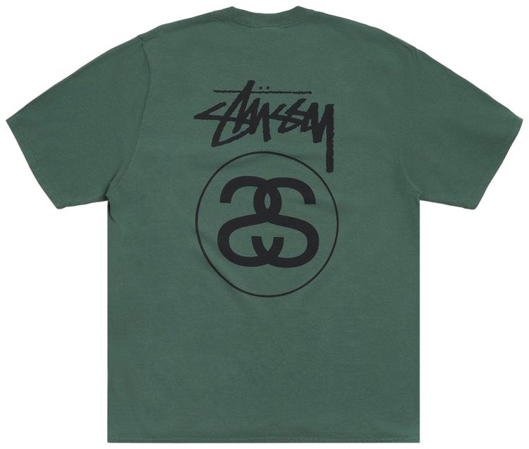 Stussy Stock Link Pigment Dyed Tee Pine