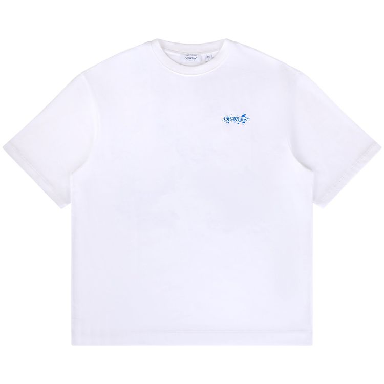 Off White Paint Splatter Arrow Diag Fit Tee White