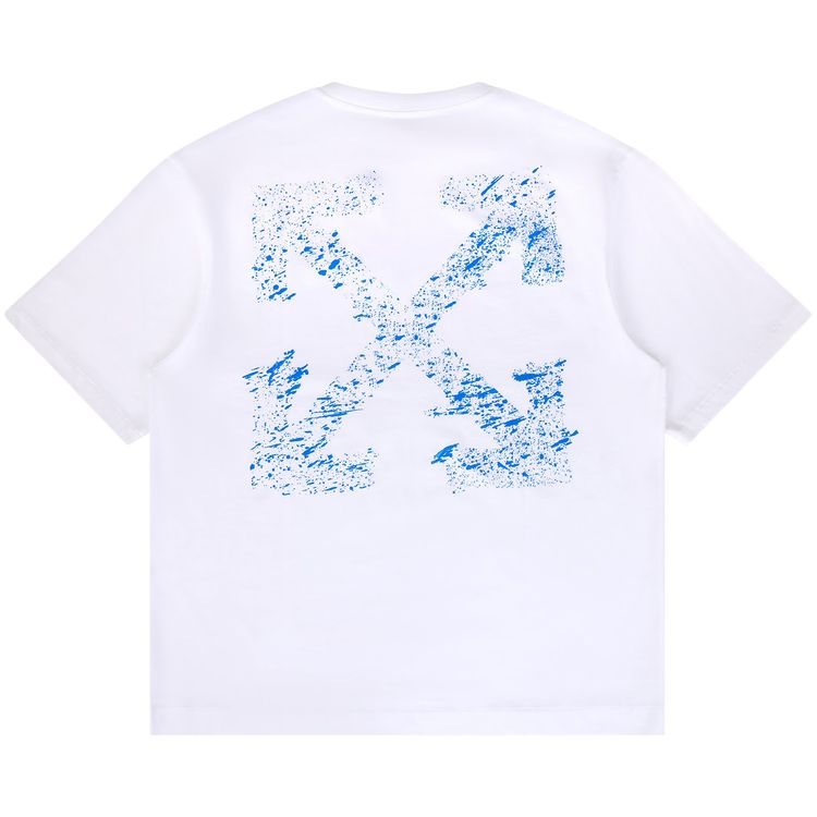 Off White Paint Splatter Arrow Diag Fit Tee White