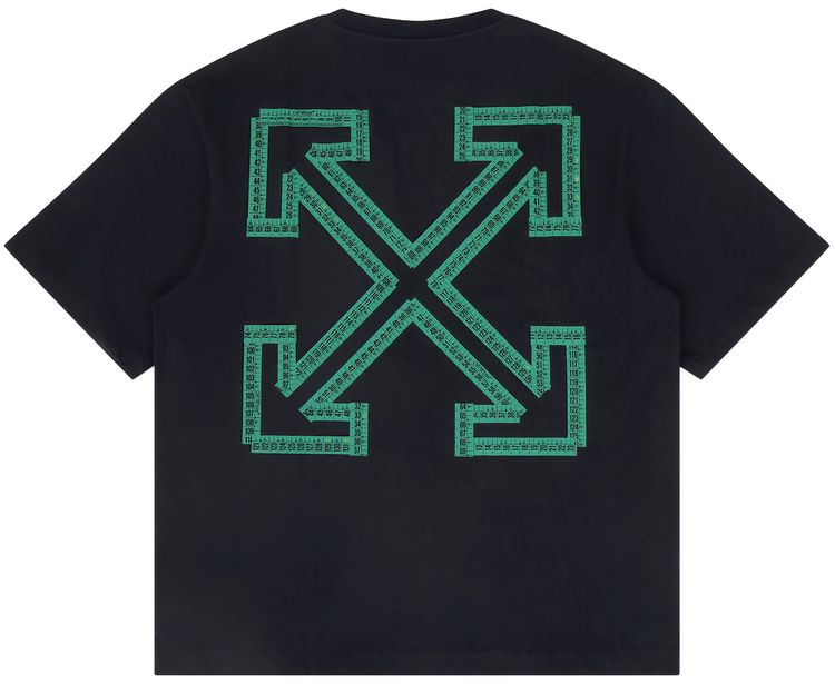 Off White Tape Arrow Fit Tee Black