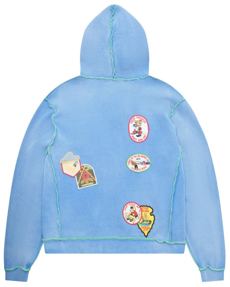 Better With Age Gentlemens Waffle Hoodie Blue