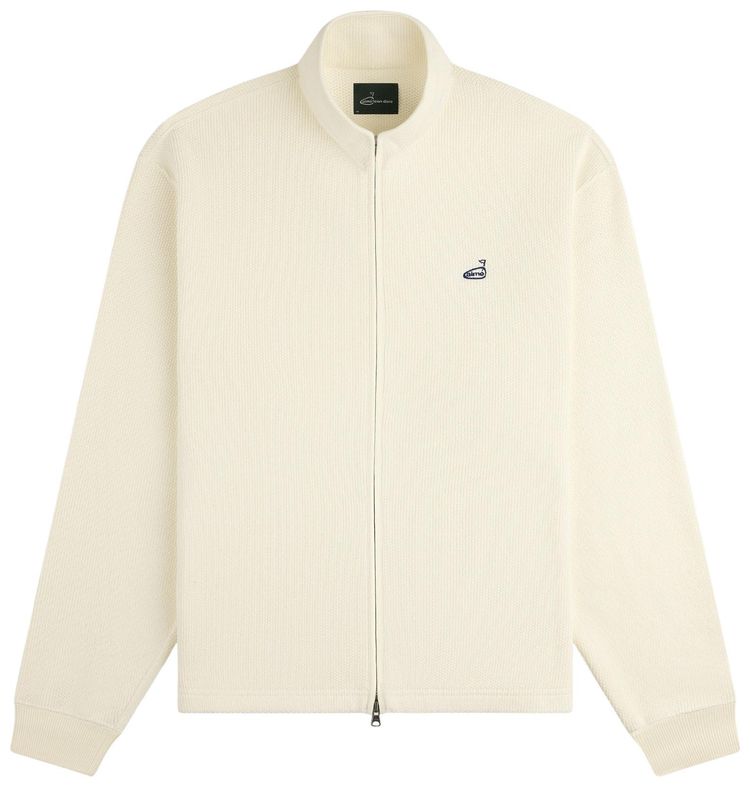 Aime Leon Dore Golf Pique Full Zip Sweater Coconut Milk