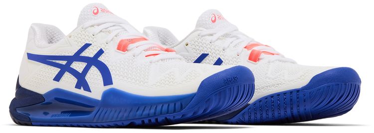 ASICS Wmns Gel Resolution 8 White Lapis Lazuli Blue