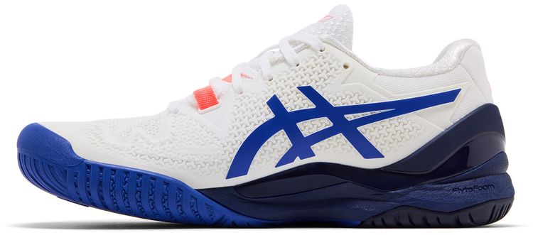 ASICS Wmns Gel Resolution 8 White Lapis Lazuli Blue