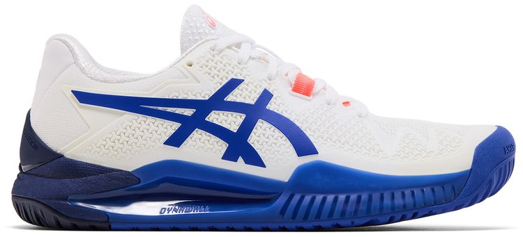 ASICS Wmns Gel Resolution 8 White Lapis Lazuli Blue