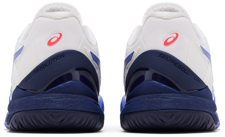 ASICS Wmns Gel Resolution 8 White Lapis Lazuli Blue