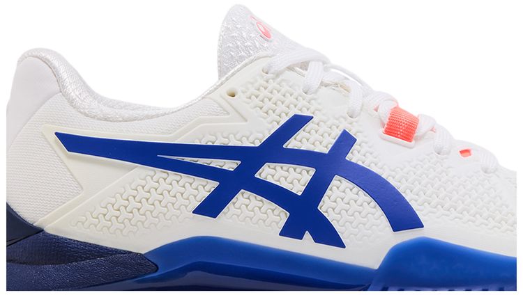 ASICS Wmns Gel Resolution 8 White Lapis Lazuli Blue