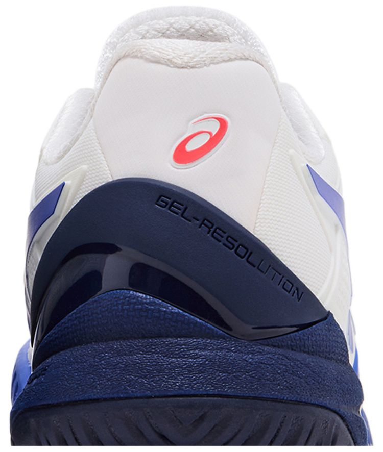 ASICS Wmns Gel Resolution 8 White Lapis Lazuli Blue