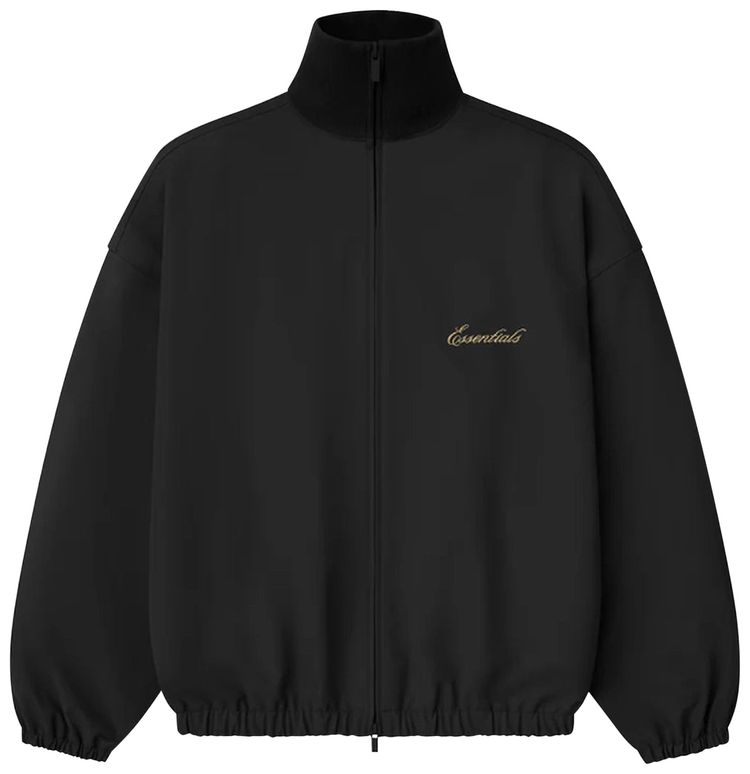 Fear of God Essentials Signature Full Zip Track Jacket Vintage Black