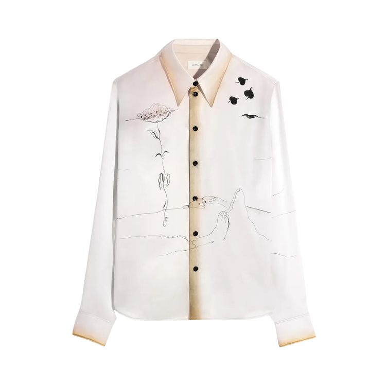 Lemaire Pointed Collar Shirt Porcelain