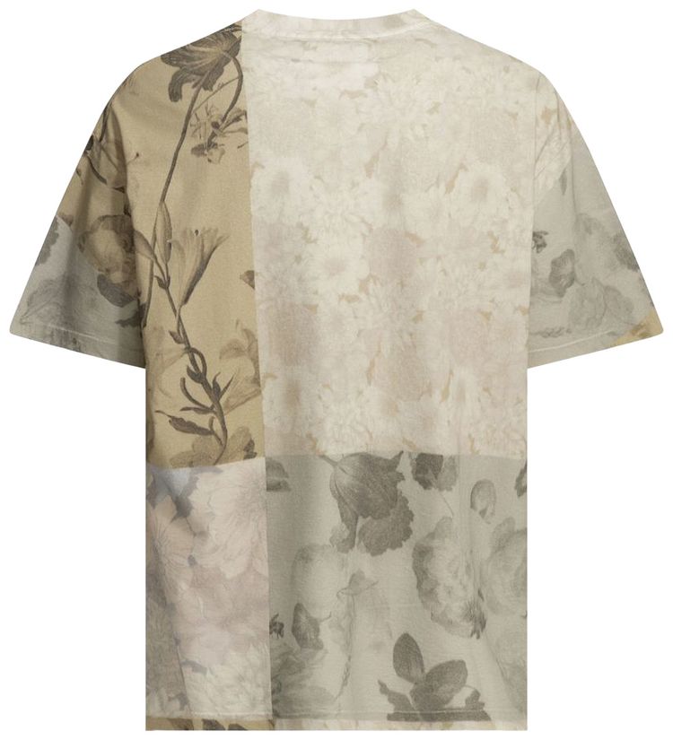 Maison Margiela Floral Print T Shirt Beige Flowers