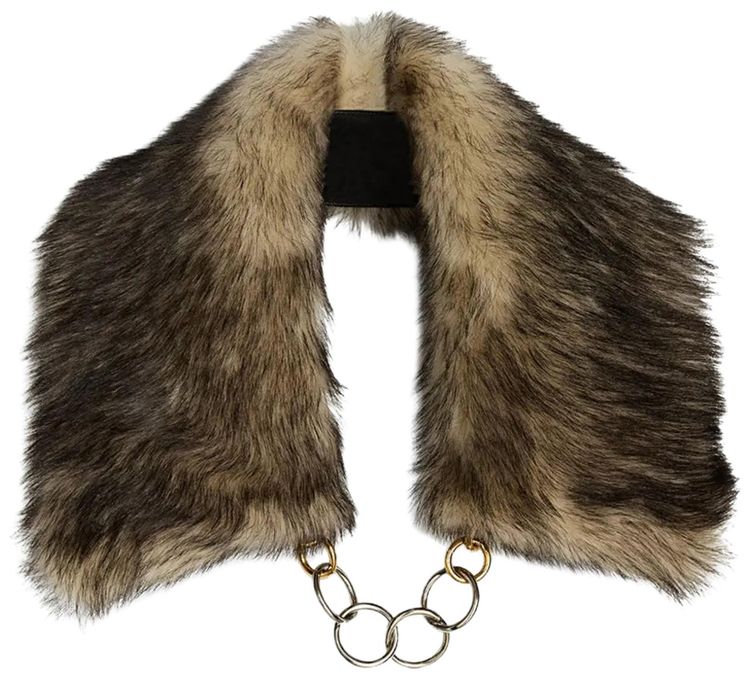 Jil Sander Long Hai Shearling Collar Cremino Brown