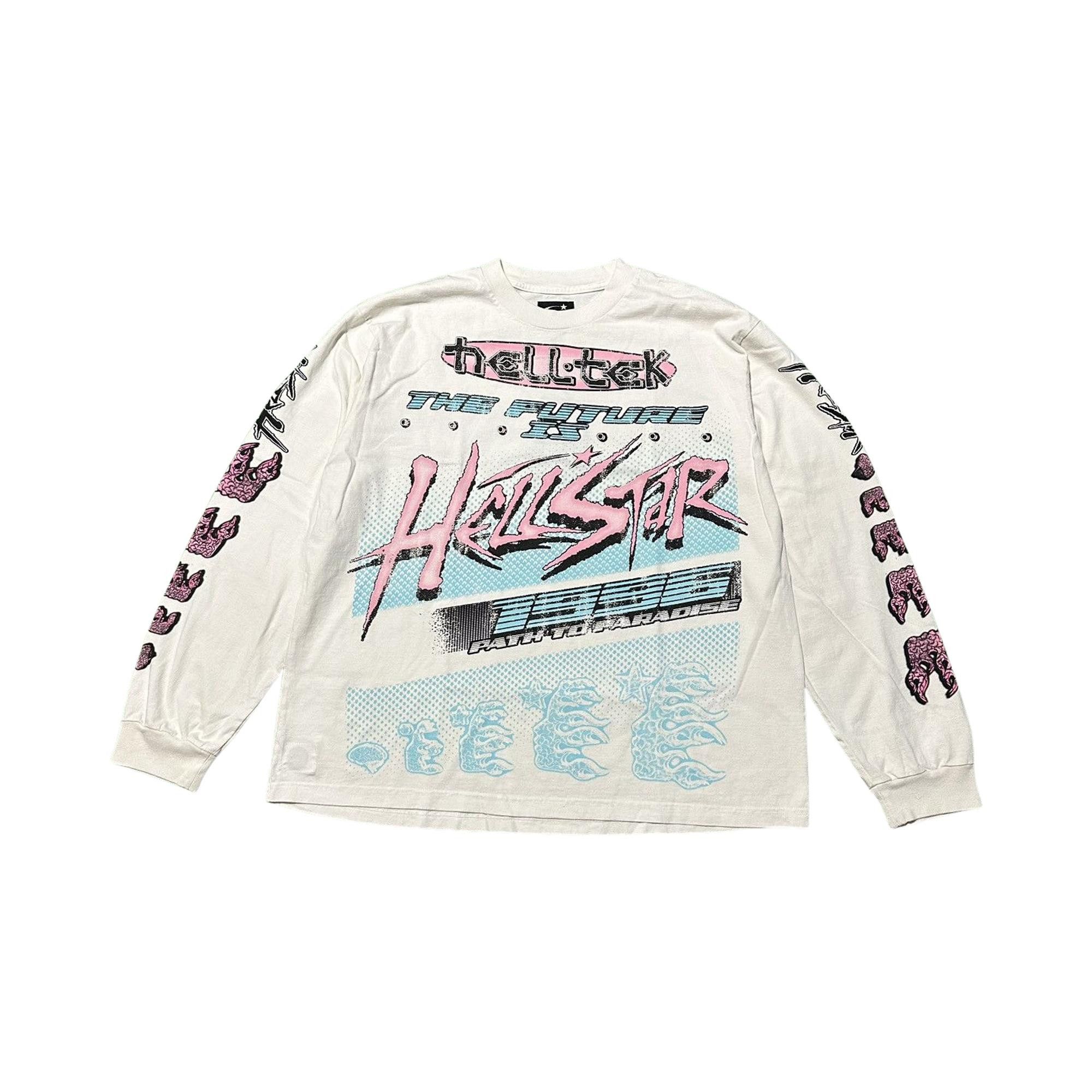Buy Hellstar Brain Racer Long-Sleeve Tee 'White' - 09357