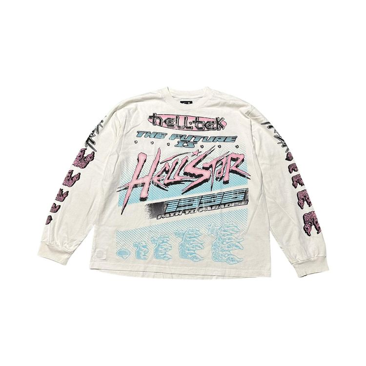 Hellstar Brain Racer Long Sleeve Tee White