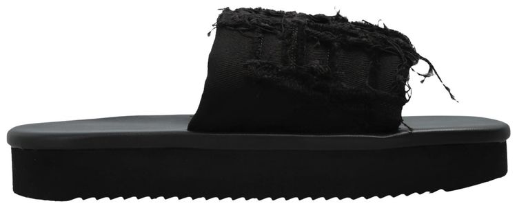 Rick Owens DRKSHDW Wmns Denim Imbottiti Slide Sandal Black