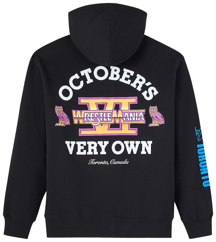 OVO x WWE Wrestlemania Vi Full Zip Hoodie Black