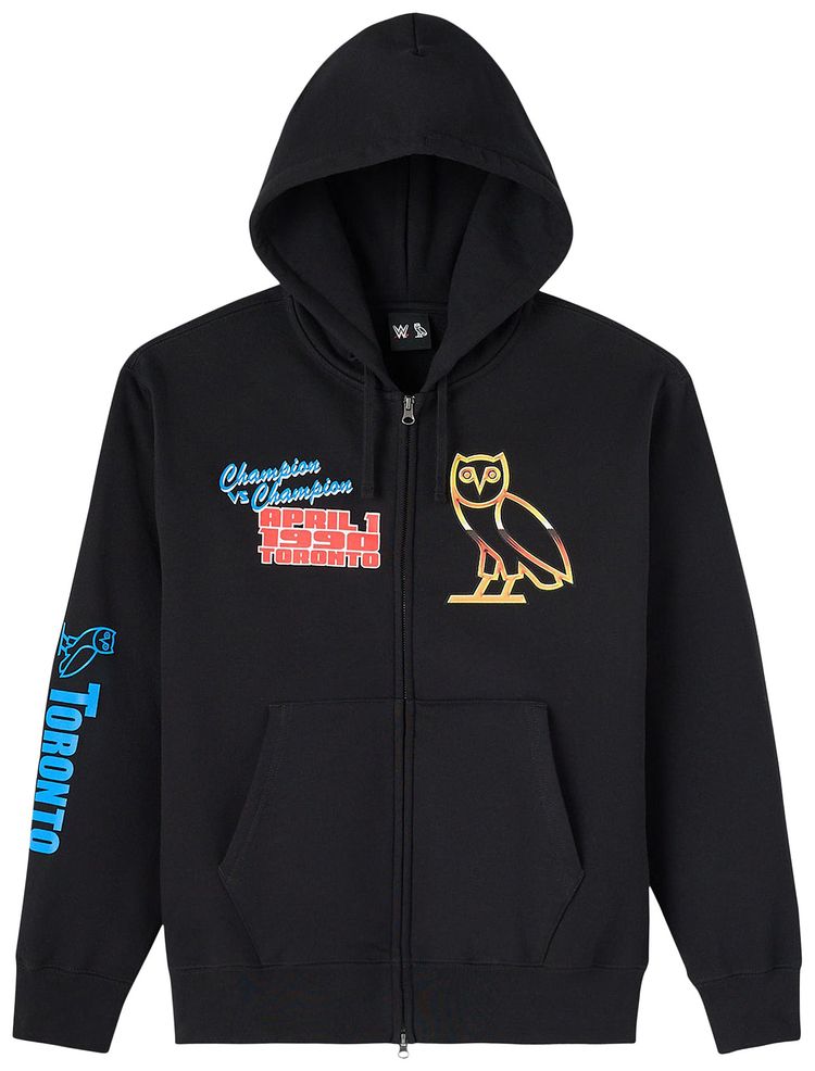 OVO x WWE Wrestlemania Vi Full Zip Hoodie Black