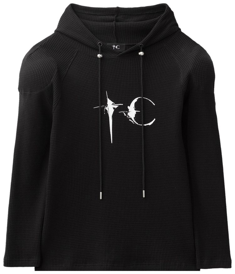 Thug Club Bulk Shoulder Waffle Hoodie Black
