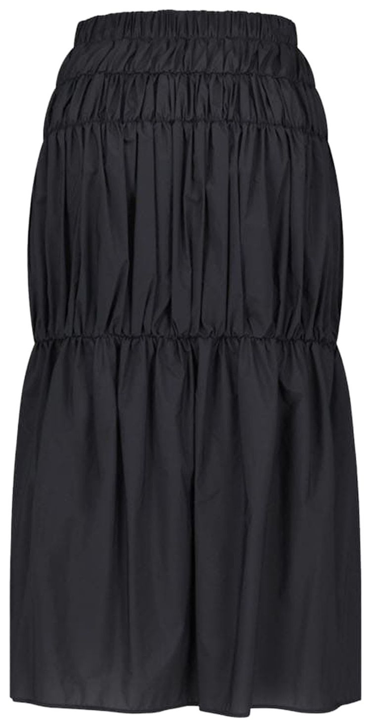 Amomento Nylon Shirring Skirt Charcoal