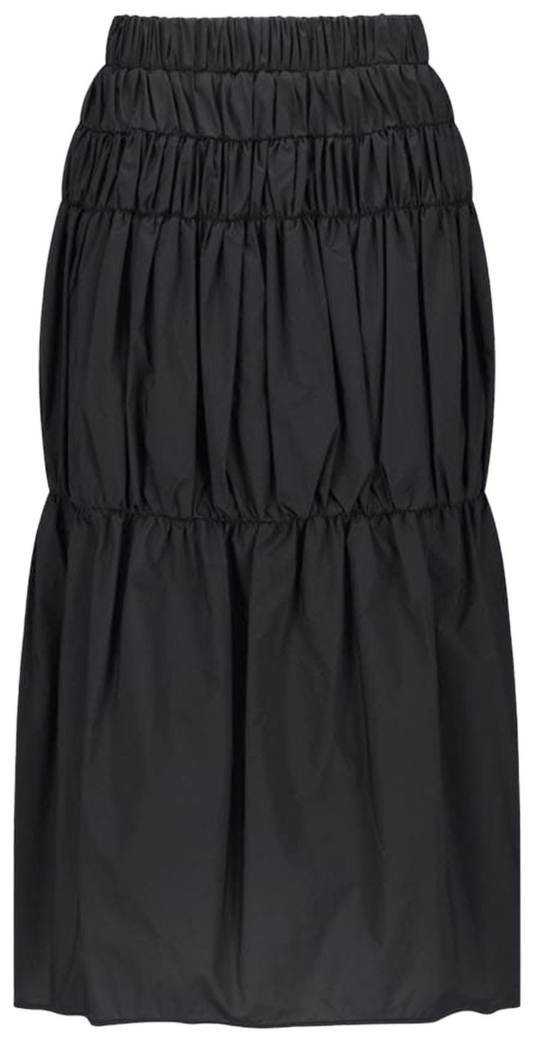 Amomento Nylon Shirring Skirt Charcoal