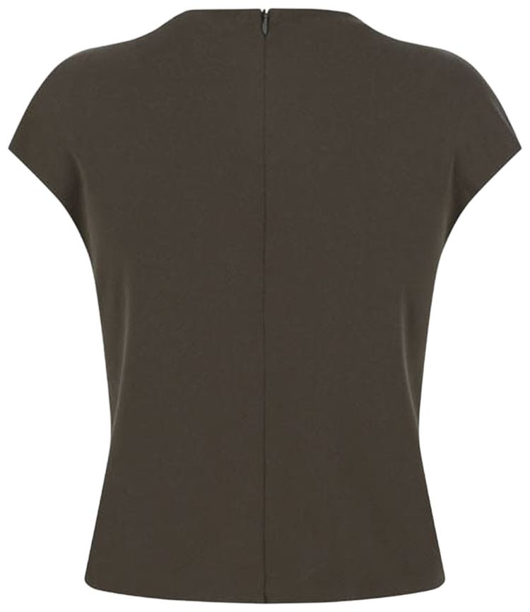 Amomento Jersey Mock Neck Top Brown