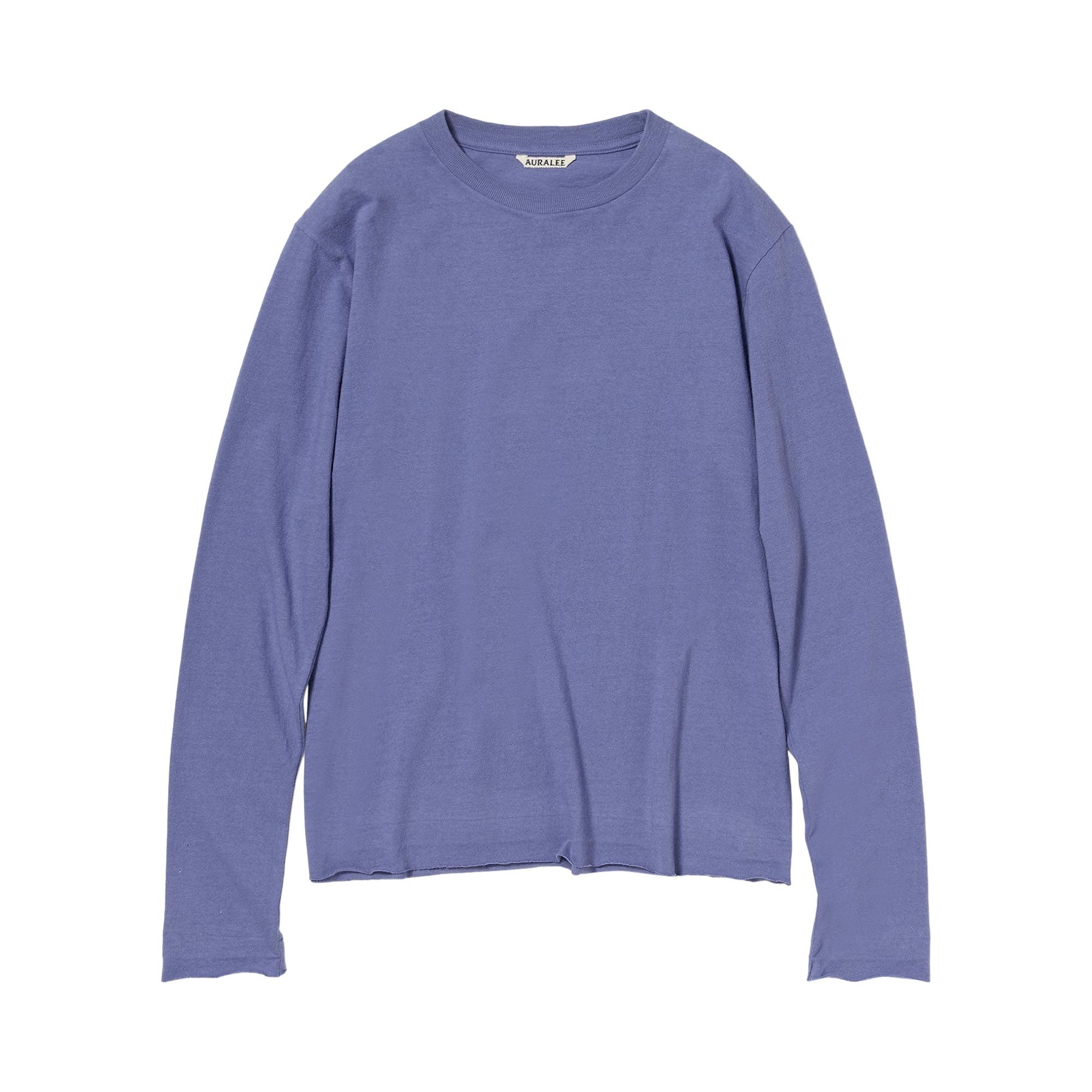 Buy Auralee Brushed Organic Cotton Jersey Long-Sleeve Tee 'Light