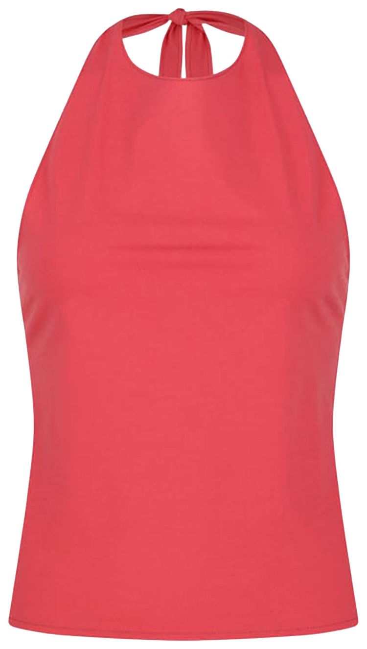 Amomento Jersey Halter Neck Top Red