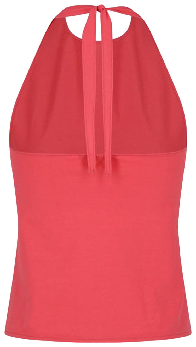Amomento Jersey Halter Neck Top Red