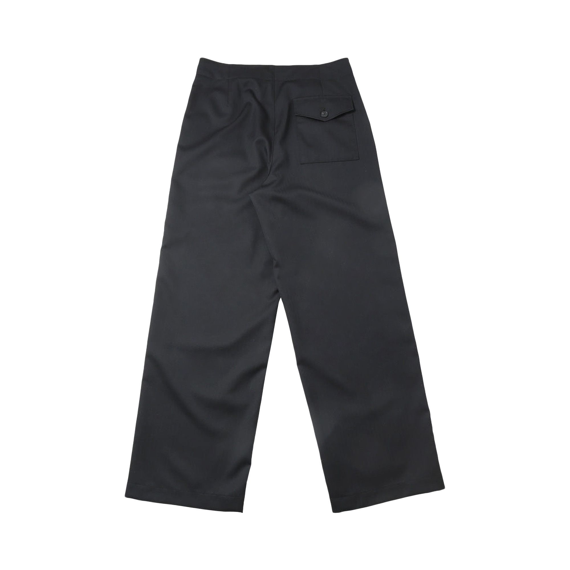 Buy Auralee Wool Herringbone Cargo Pants 'Black' - A26SP02CH BLAC