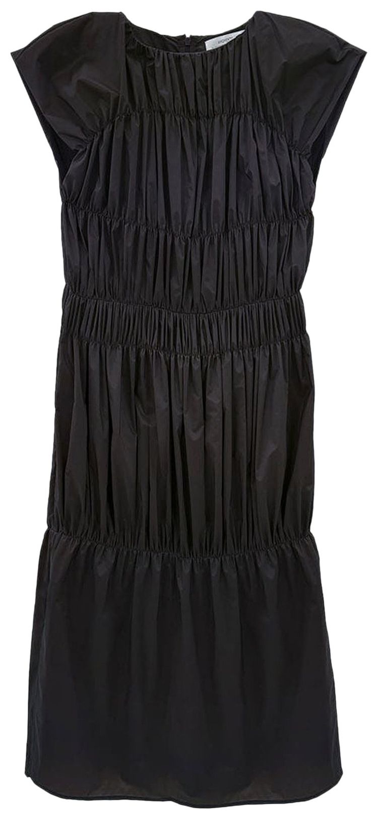 Amomento Nylon Shirring Dress Charcoal
