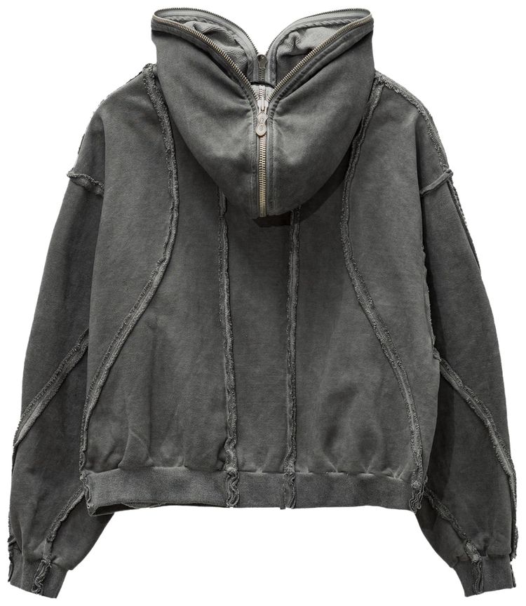 Thug Club Bulk Shoulder Gladiator Zip Up Hoodie Charcoal