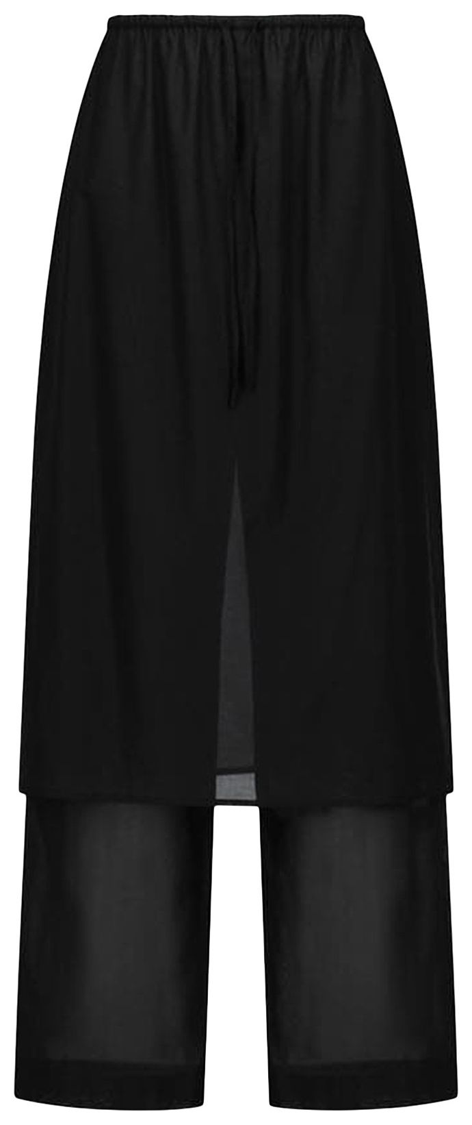 Amomento Sheer Layered Pants Black