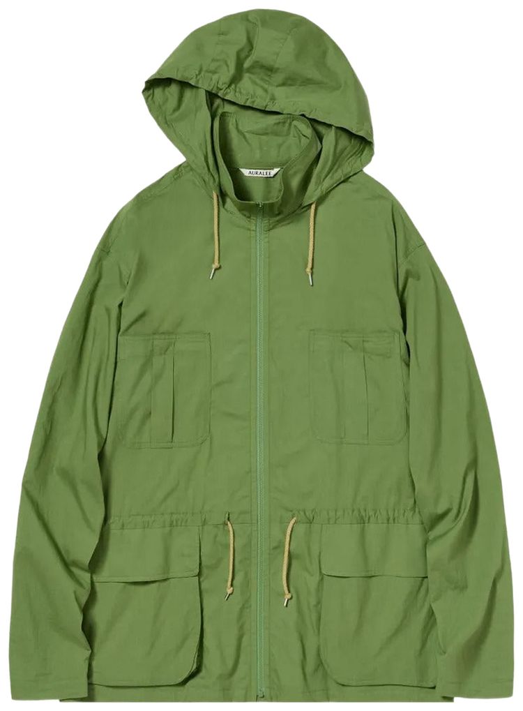 Auralee Super Fine Cotton Lawn Hooded Blouson Dusty Green