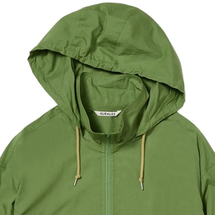 Auralee Super Fine Cotton Lawn Hooded Blouson Dusty Green