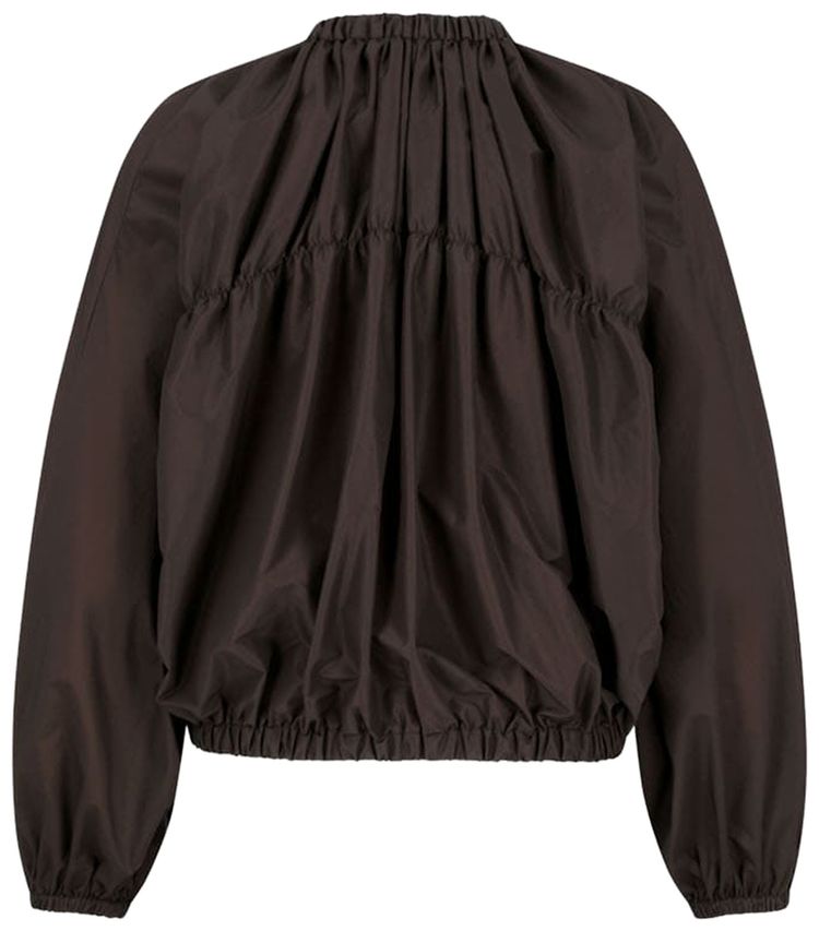 Amomento Nylon Shirring Jumper Brown