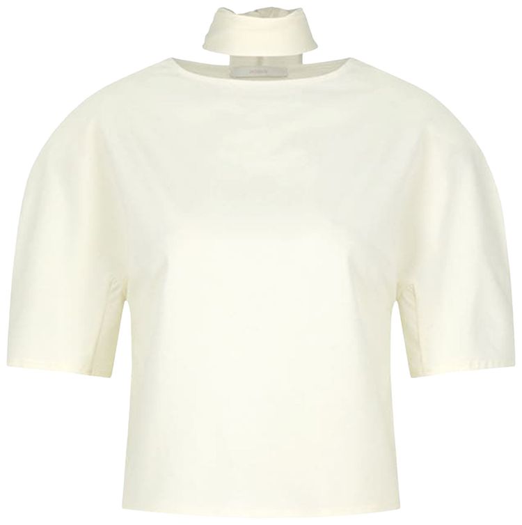 Amomento Padded Jersey Top Ivory
