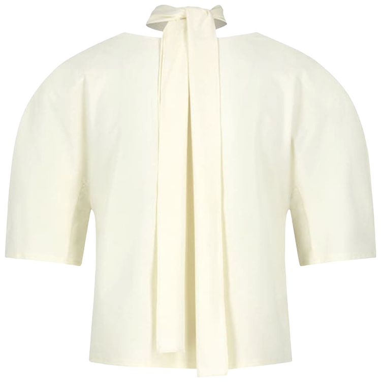 Amomento Padded Jersey Top Ivory