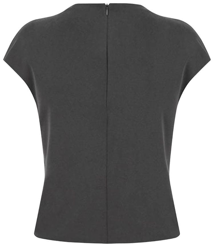 Amomento Jersey Mock Neck Top Charcoal