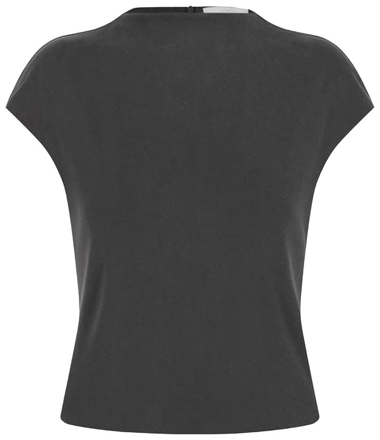 Amomento Jersey Mock Neck Top Charcoal