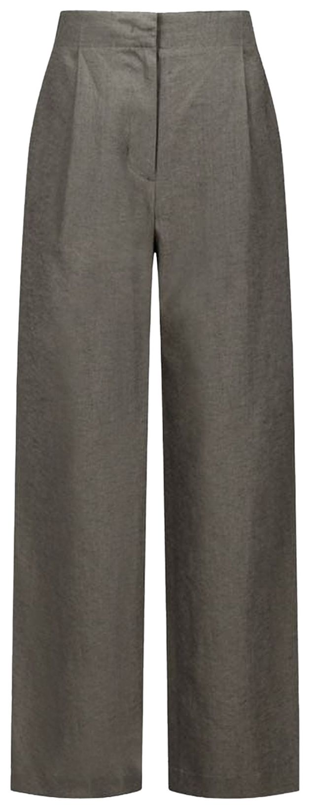 Amomento Linen Tuck Pants Khaki