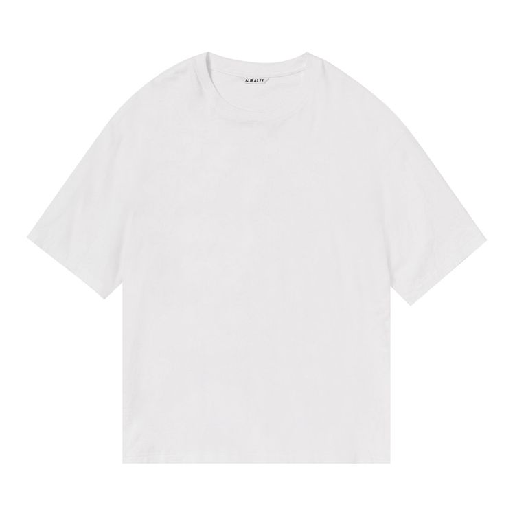 Auralee Brushed Organic Cotton Jersey Tee White