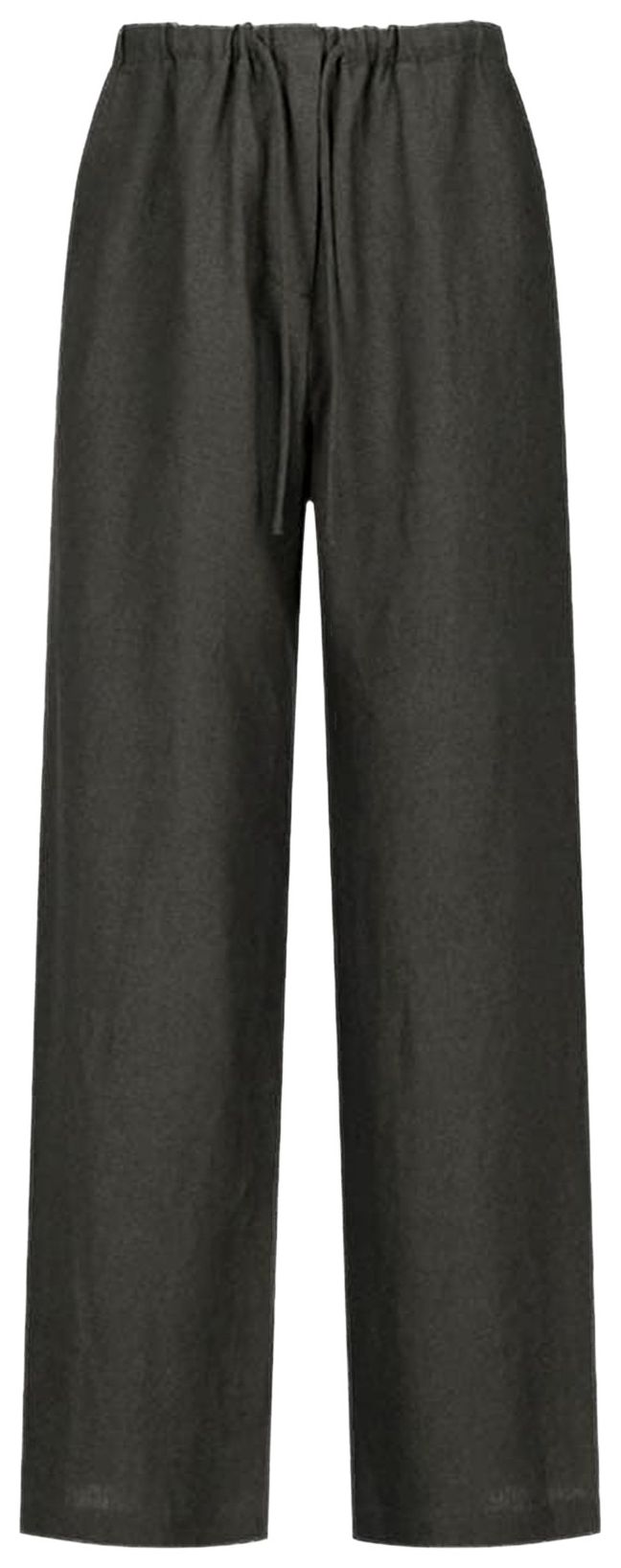 Amomento Linen Banding Pants Khaki Grey