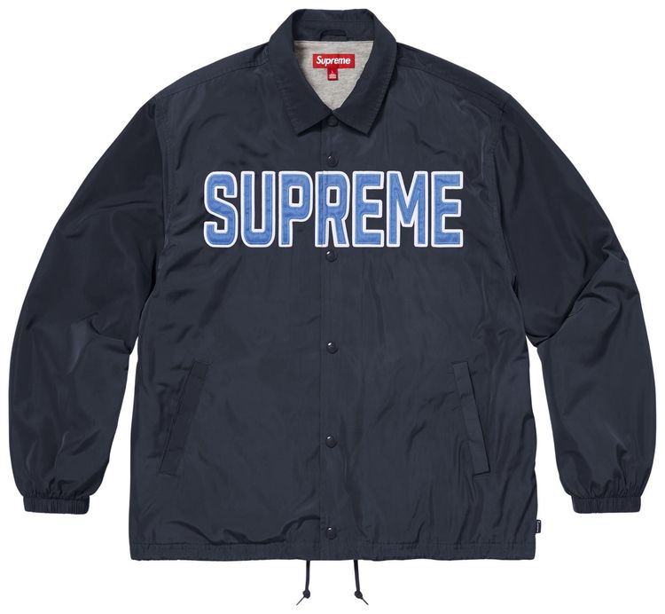 Supreme Spellout Coaches Jacket Navy