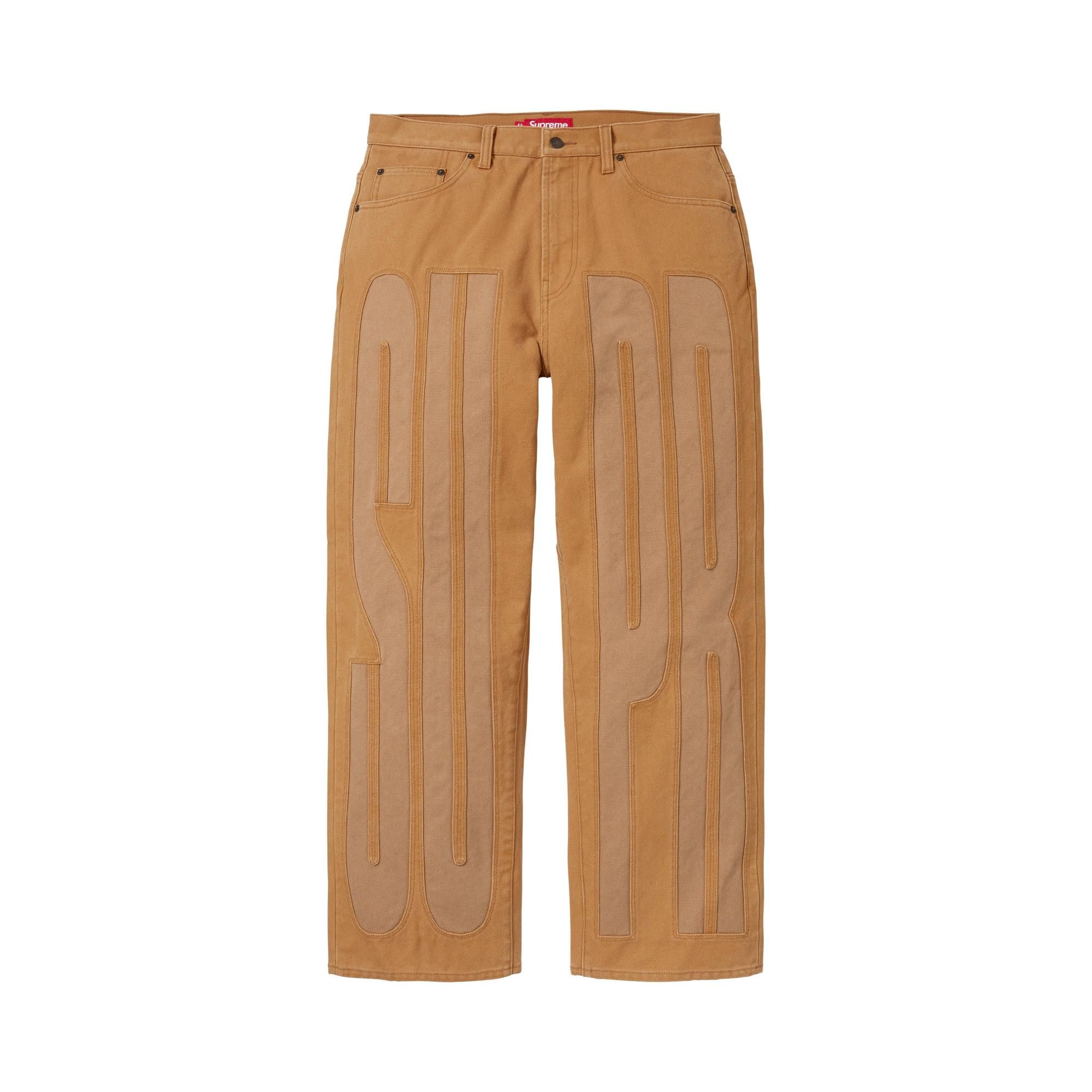 Buy Supreme Inset Spellout Baggy Jean 'Brown' - SS26P54 BROWN | GOAT