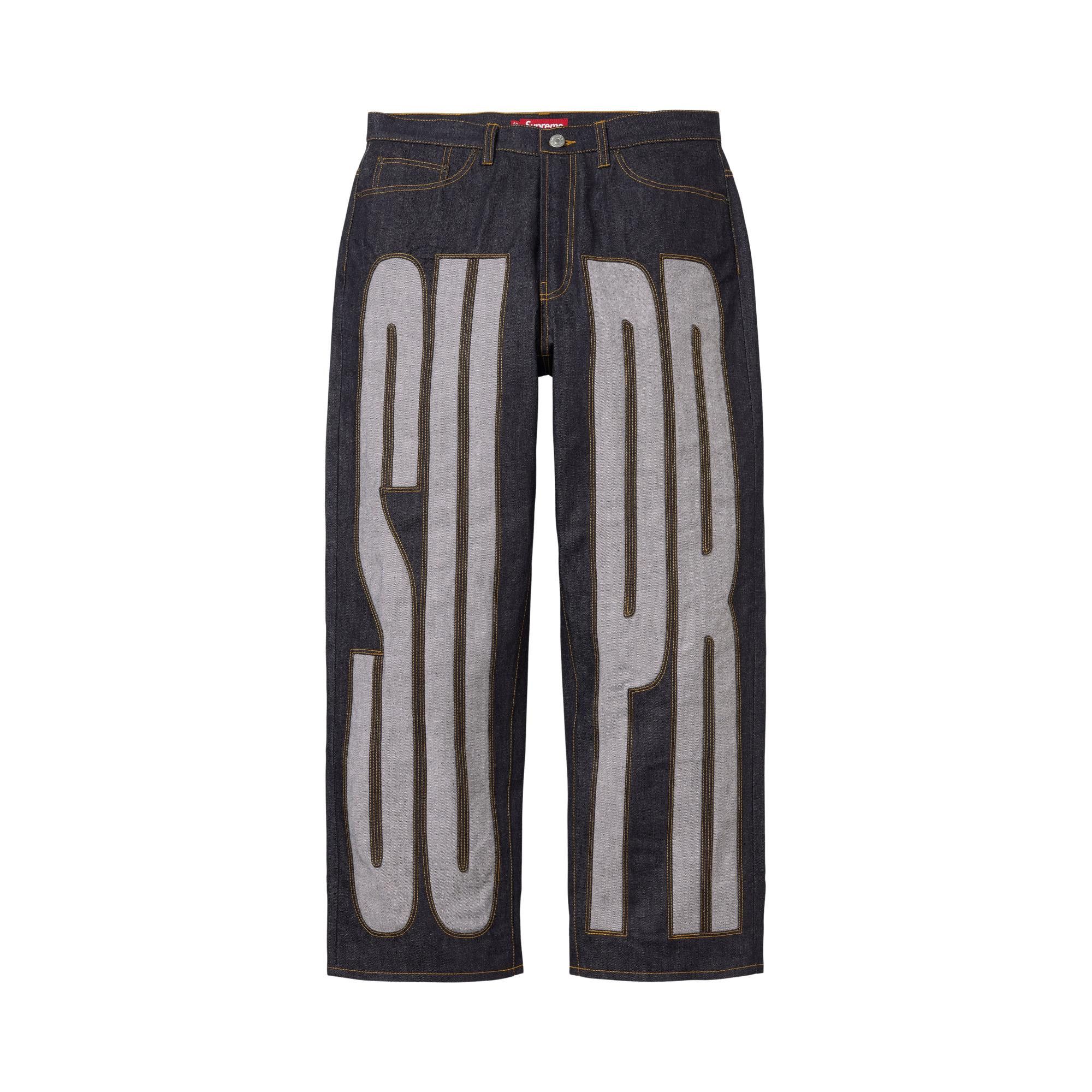 Buy Supreme Inset Spellout Baggy Jean 'Rigid Indigo' - SS26P54
