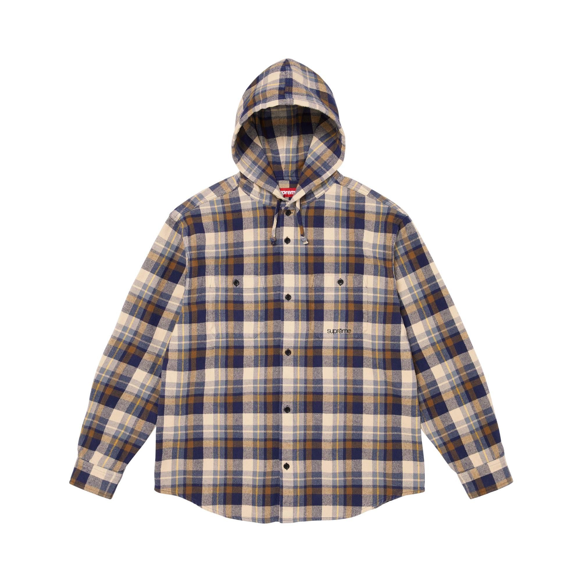 Buy Supreme Hooded Flannel Shirt 'Brown' - SS26S39 BROWN | GOAT